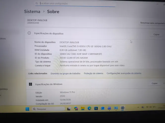 Notebook lenovo