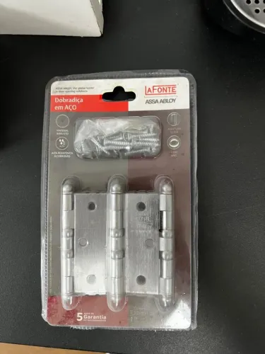 DOBRADIÇA EM AÇO LA FONTE ASSA ABLOY 3' X 3'1/2 C ANEL