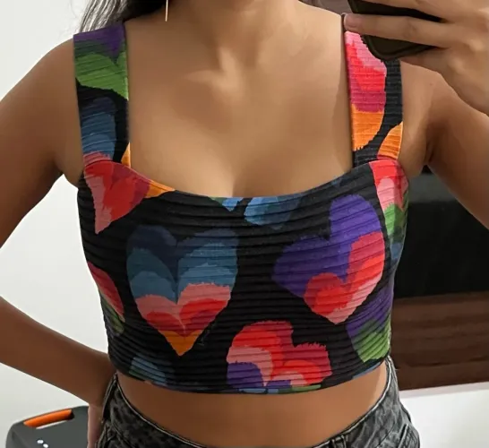 Cropped Farm estampado