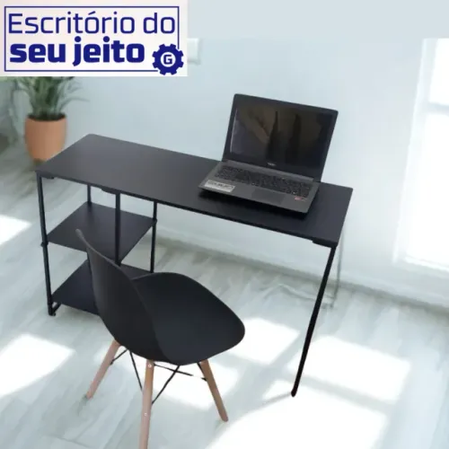 Mesa de Estudo 1,1m NOVA Escrivaninha Escritório Multiuso Industrial Notebook Computador