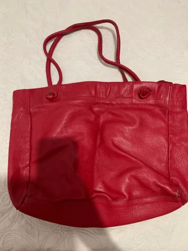 Bolsa de Couro Vermelha Via Mia