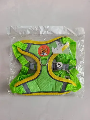 Peitoral ajustável para cachorro até 7kg, com guia 1,5m, confortável seguro e respirável  