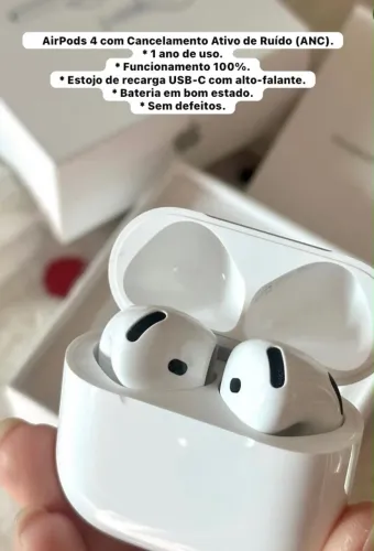 AirPods 4 com Cancelamento de Ruído (ANC)