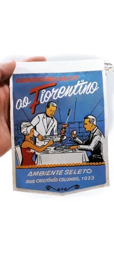 Flâmula promocional antiga da churrascaria e galeteria "Ao Fiorentino" Porto Alegre 19656