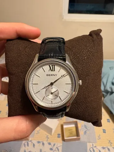Relógio Berny 38mm com pulseira em couro