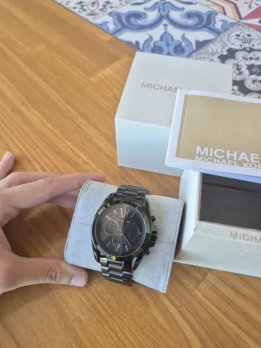 Relógio Michael Kors Preto Fosco Original Luxo