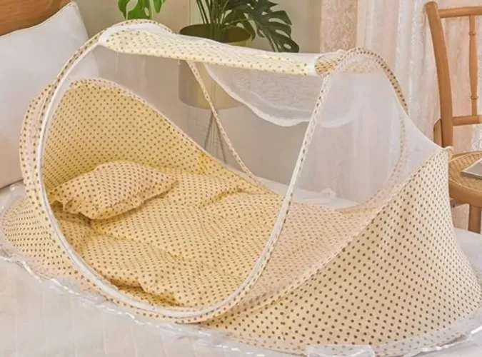BERÇO PORTÁTIL COM MOSQUITEIRO PARA BEBÊ 