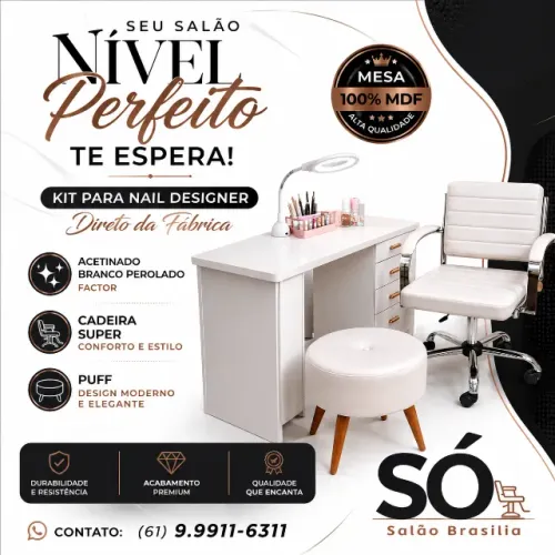 Kit Nail Designer Profissional Direto da Fábrica - Qualidade Premium para Seu Sucesso!