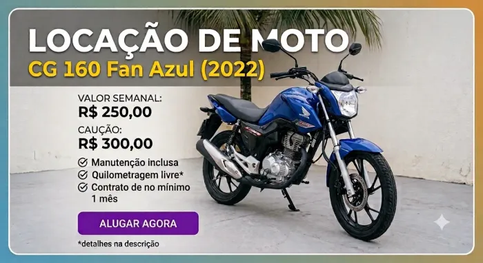 Moto Honda CG 160 Fan 2022 - KM Livre e Manutenção Preventiva!