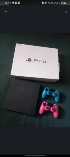Ps4 Com 2 Controles +20 Jogos