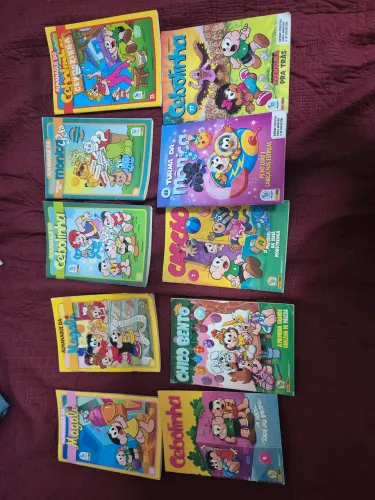 Kit com 10 revestidas fa turma da Mônica