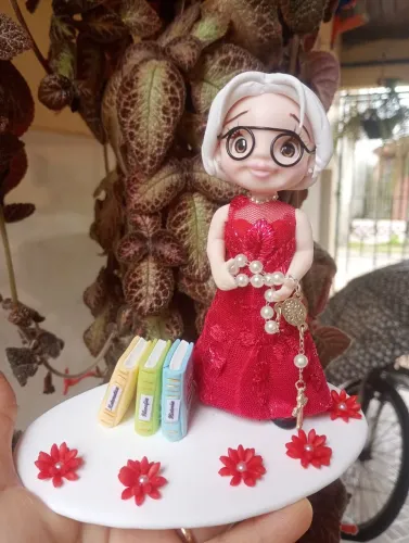 Topo de Bolo personalizado em Biscuit professora 