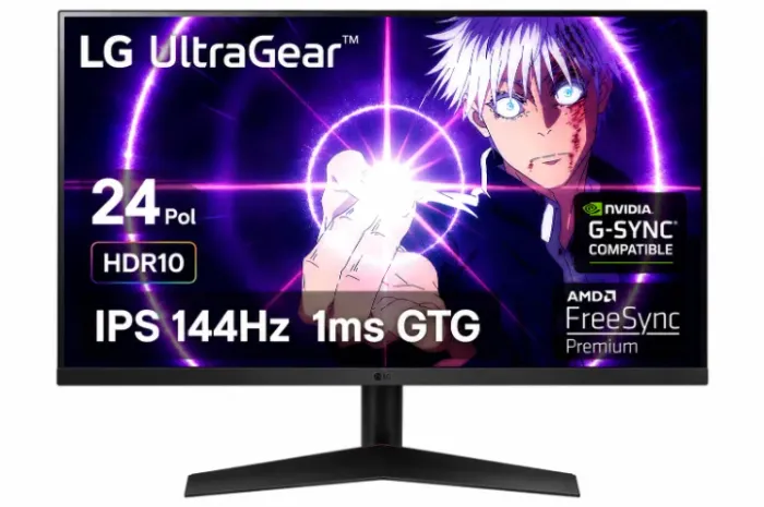Monitor LG UltraGear FHD 144Hz 1Ms gtg 24pol 5 meses de uso modelo 24GN60R-B