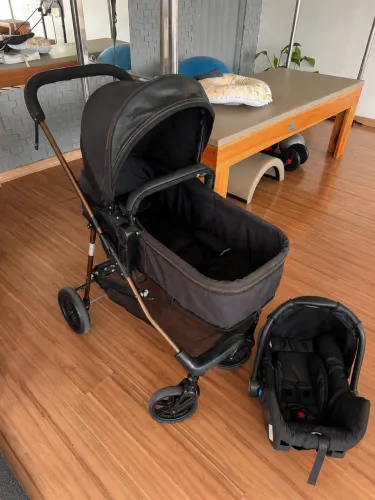 Kit Carrinho Moisés + Bebê Conforto Galzerano 