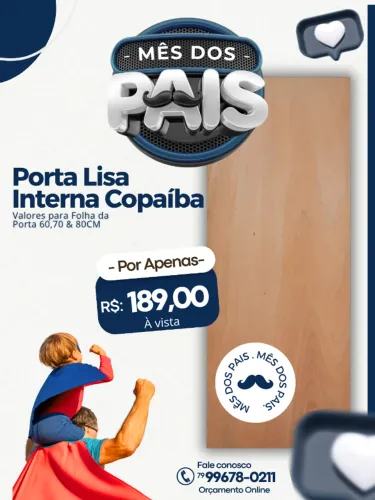 Porta lisa para Pintura