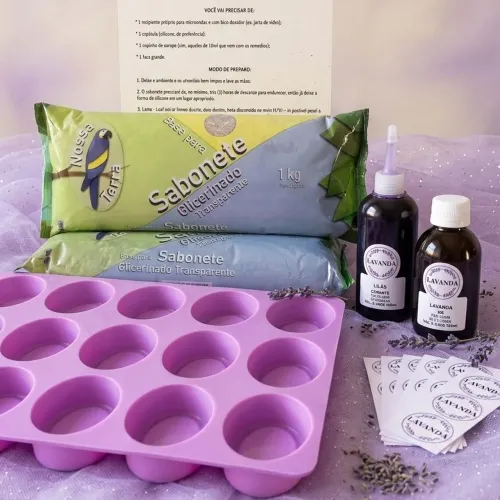 Kit Iniciante | Saboaria Artesanal | Lavanda