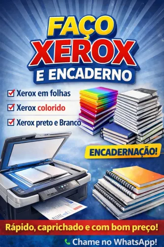 Faço cópias, preto e branco e colorido