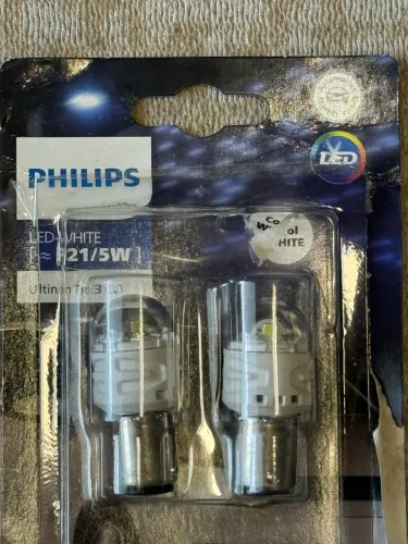 Par Lâmpadas P21w Led Philips Ultinon 6000k 12v (2 polos)