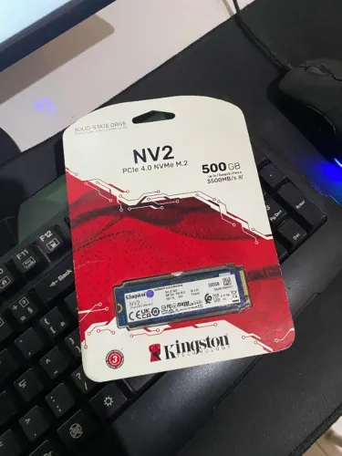 Ssd M.2 Kingston Nv2 500gb / Nvme Pcie Gen4 - (snv2s/500g) Cor Azul