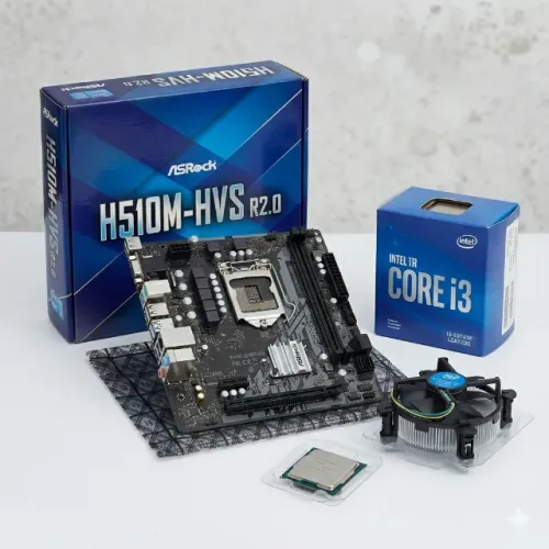 Kit Placa Mãe H510-HVS + I3 10100F