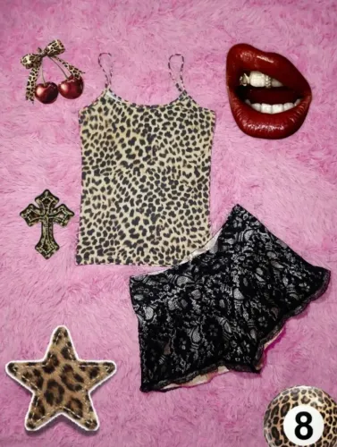 Blusa Animal Print + Short Planet Girls - R$25/15