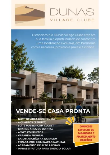 Casa pronta no Cond. Dunas Village Club no Aquiraz