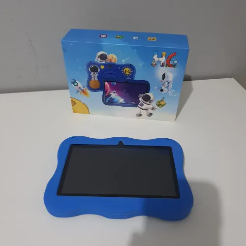 Tablet Infantil Android 7" H6/Q8 com Capa Protetora, Caixa Original e Acessórios