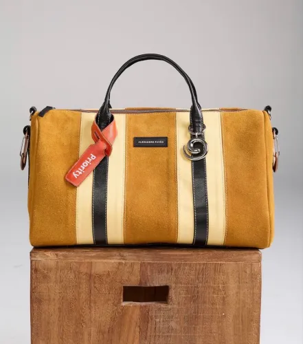 Bolsa Alexandre Pavao XXL Stripes Bag Caramelo