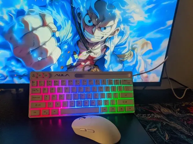 kit Teclado Gamer AULA RGB e Mouse