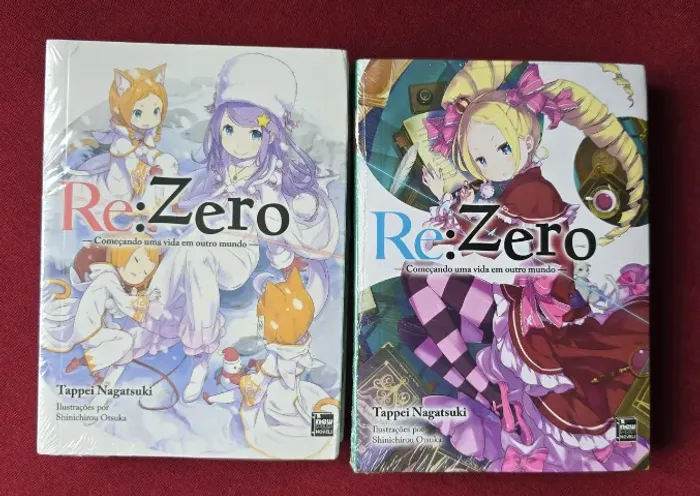Re zero novel volumes 3 e 6 lacrados