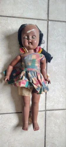Boneca Antiga Baquelite Negraantiga 