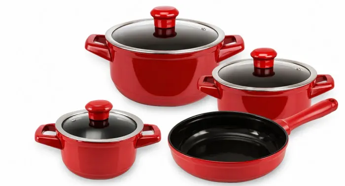 Panelas de cerâmica duo smart um conjunto de 4 peças, pomodoro 