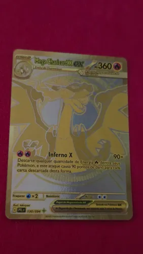 Mega Charizard x ex dourado - Troco por (SAR) + volta