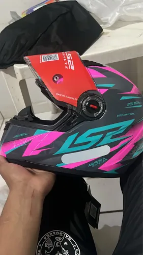 Ls2 drazer cinza e rosa tamanho 58
