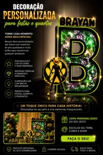 Decoração Letra personalizada para festa ou quarto