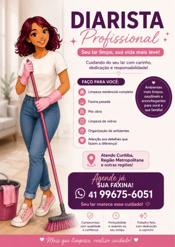 Diarista Profissional em Curitiba e Região Metropolitana