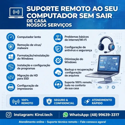 Suporte Remoto para seu PC