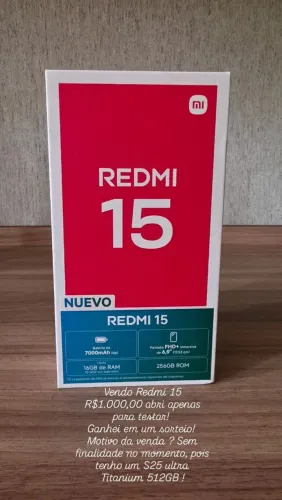 REDMI 15 Xiaomi "Oportunidade"!