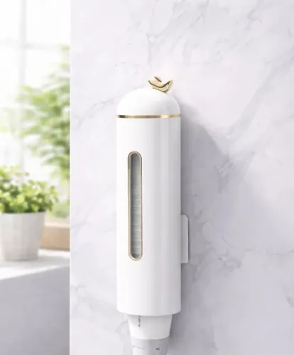 Dispenser, Suporte de Copos Descartáveis de Parede Auto Colante 200ml - YEPP