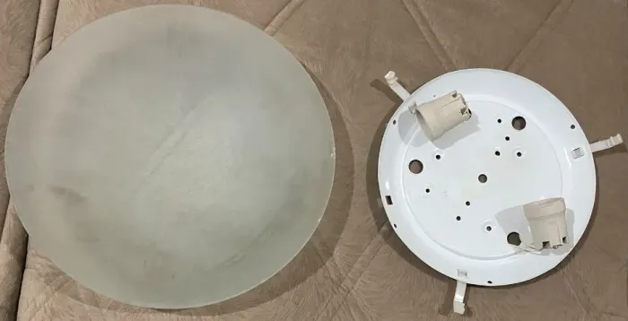 Kit com 7 Luminárias de Teto em Vidro - 25 cm e 30 cm