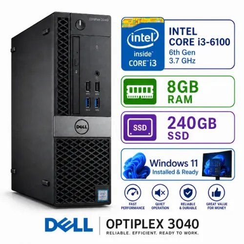 Computador CPU DELL Optiplex 3040 I3 6º ger / 8gb memória / ssd 240