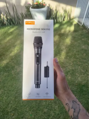 Microfone Sem Fio ?GOLD Plus MCF-51F