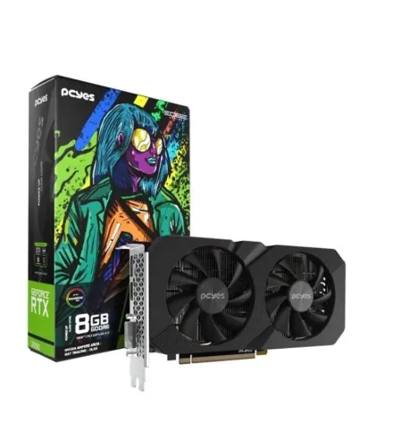 Placa De Vídeo PCyes RTX 3050 Projeto Edge 8GB Gddr6 128 Bits