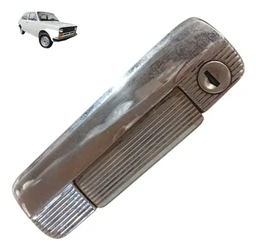 Puxador Externa Macaneta Porta Direita Fiat 147 1976 1986 Prateado Dianteira
