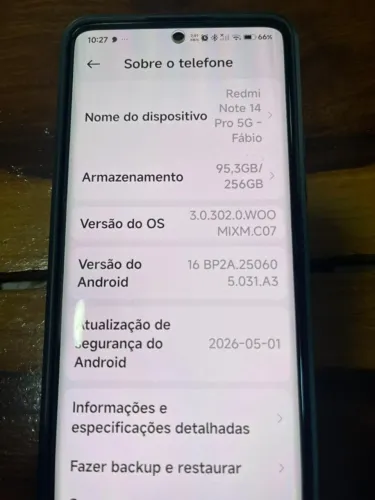 Smartphone Xiaomi Readmi Note 14 Pro 5G