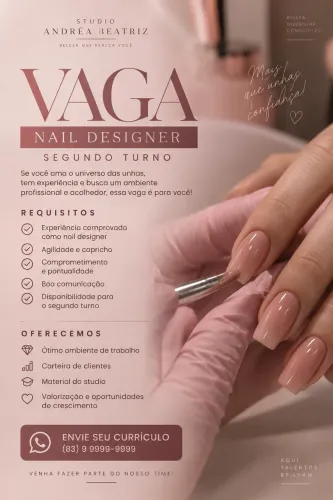 Vaga para nail designer