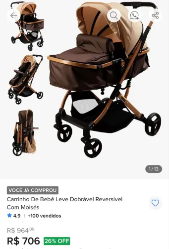 Carrinho de bebê Moisés