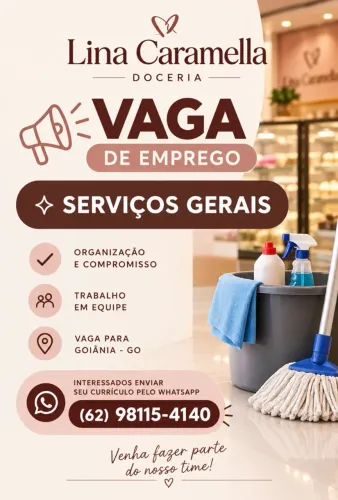 Vaga de Emprego Serviços Gerais