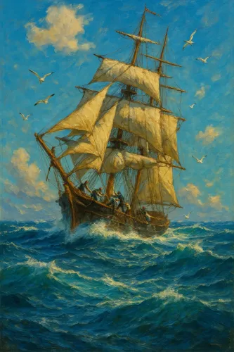 Quadro Decorativo "Navegantes"  50 x 75 cm