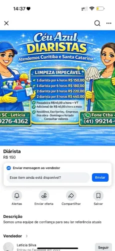 Diárista,guarçon e segurança